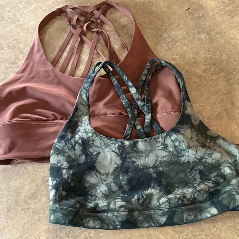 lululemon athletica Sports Bras in Mauve and Tie-Dye